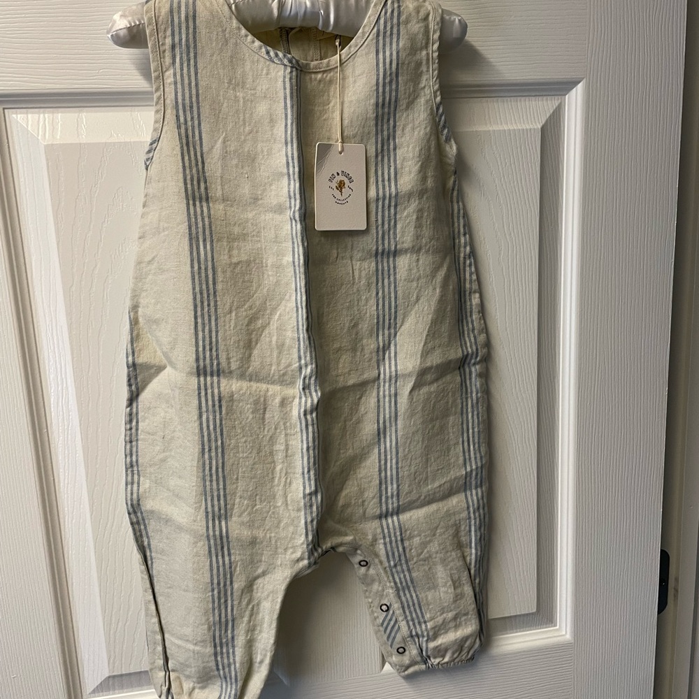 Fin & Vince Blue Stripe Romper 2/3